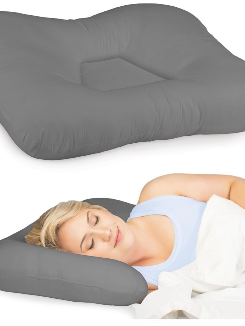 Tri-Core Ergonomic Cervical Pillow for Neck Pain Relief, MidSize Firm GR
